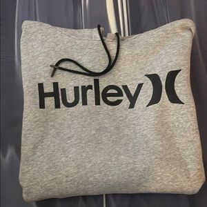 Hurley Heather Gray Sweatshirt with Black Logo